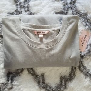 Juicy Couture large gray sweater lace up